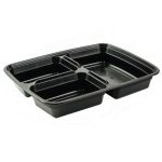 three compartment containers