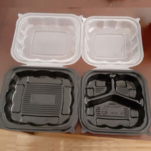 6 x 4-1/2 x 1-1/2 – 12 OZ - Rectangular Plastic Food Takeout Containers 